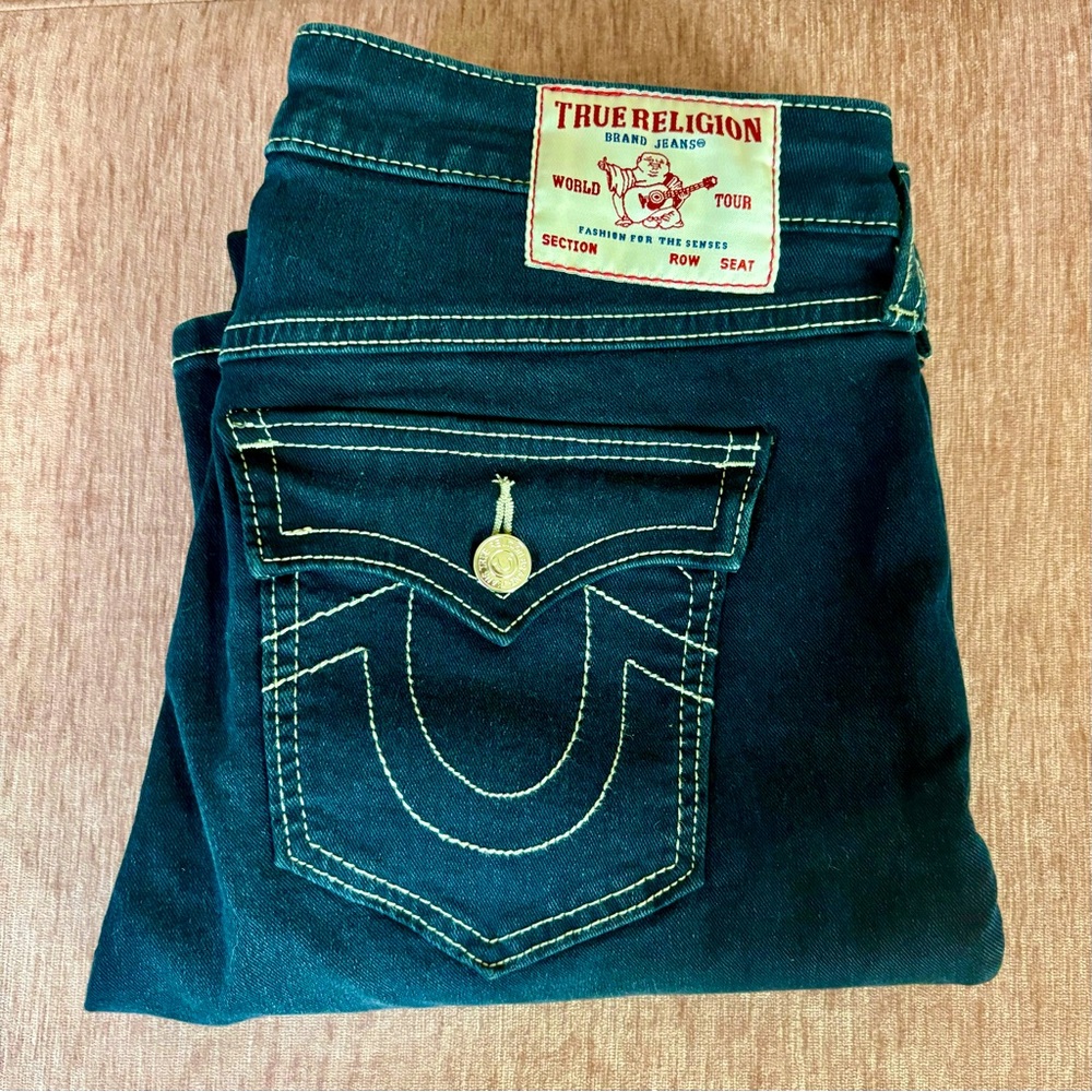 True religion Jennie curvy mid rise super skinny jeans full length